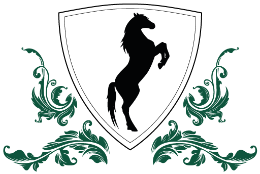 Wappen von Gut Anstelburg - schwarzes Pferd